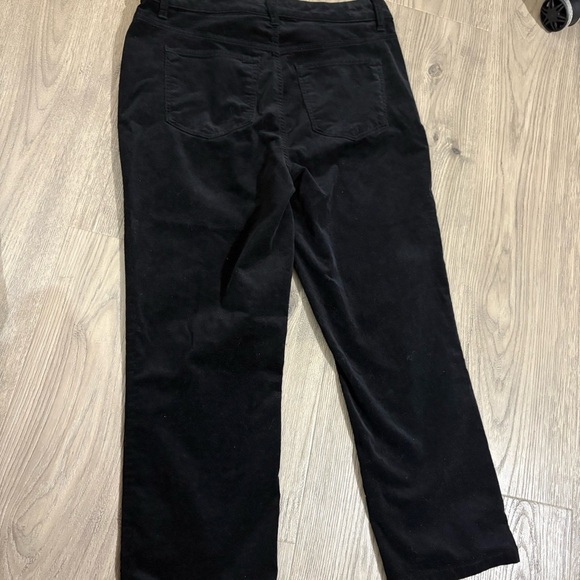 Talbots Black Corduroy Rise Straight Leg Pants Womens Sz 8P Cotton Blend Classic - Picture 7 of 10